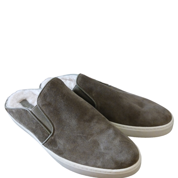 Vince Garvey suede slip on shoes. Womens size 9.5. REAL FUR !! - Picture 2 of 9